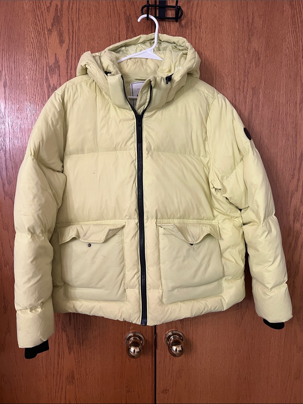 Alpine Design Hooded Puffer Jacket Yellow